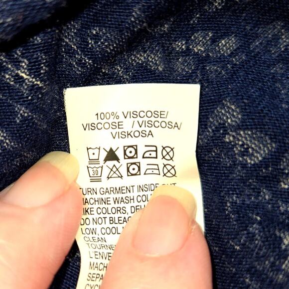 Lucky Brand 1X Women's Dress Blue Plus Size 14W 16W - Picture 3 of 5